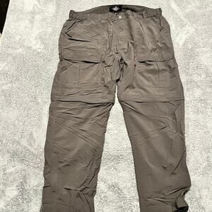 Hammer & Nail Cargo Pants Mens XXL 30 (41x29) Hiking Convertible Fishing Gray